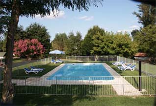 Vue au-dessus de la piscine