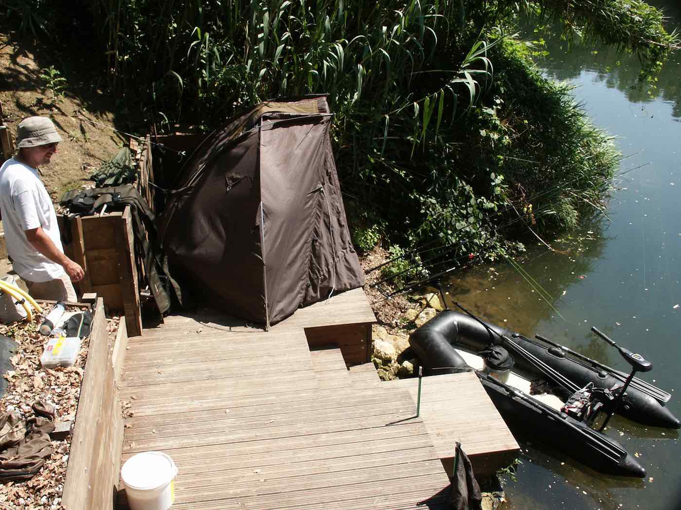 fishing point with bivvy
